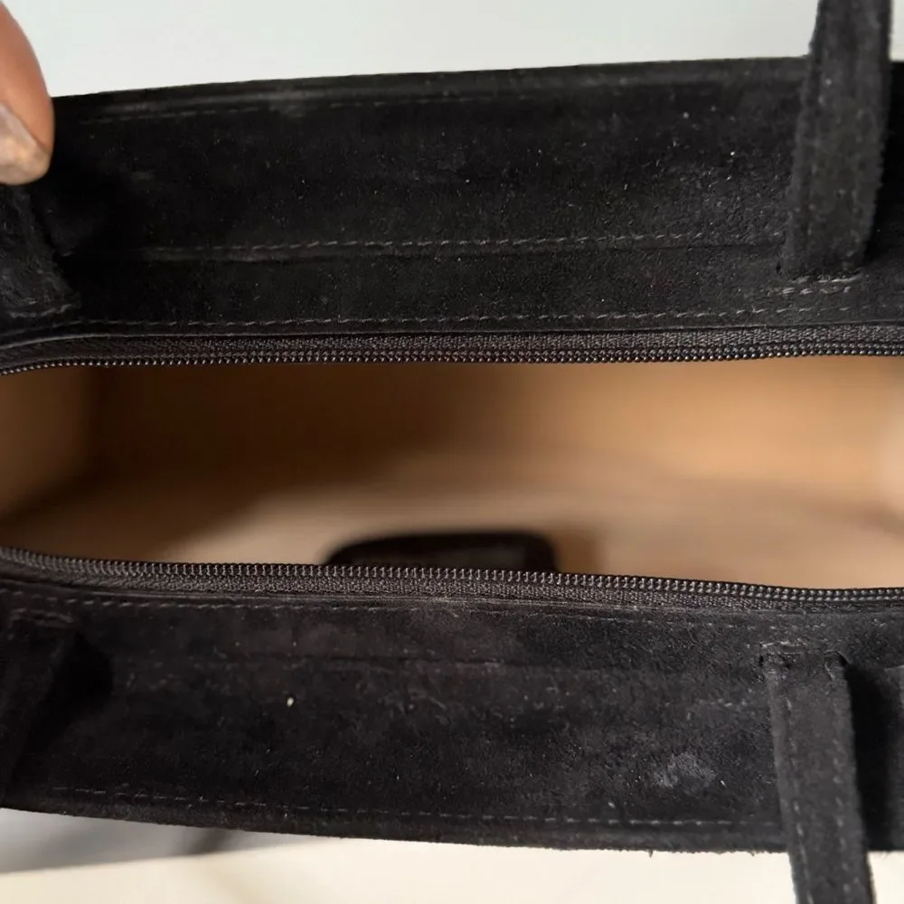 Rare Couture Tanner Krolle Black Suede Tote Bag – Icon of British Luxury Handbag